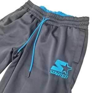 90s STARTER Black With Blue Logo Sweatpants Size: Small